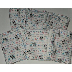 6 Handmade Minnie Mouse Hand Towels 16"x20" Cotton Terrycloth Disney NEVER USED